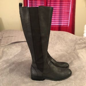 Tall Black Leather Jessica Simpson Boots Size 8